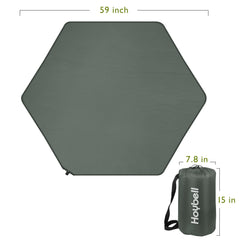 Hoybell hexagon playpen mat self-inflating valve enables easy setup.