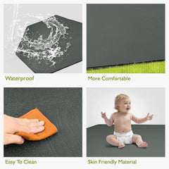 Hoybell hexagon playpen mat skin-friendly surface for baby play.