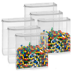 Hoyula six-pack transparent toy storage bag front view for easy organization