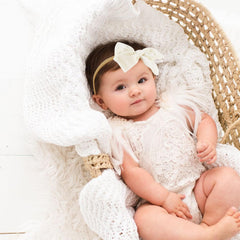 Hoyuwak newborn girl accessory on velvet bow for everyday cute styling.