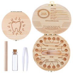 Hpmjz Baby Tooth Fairy Box lid with tooth motif, a charming keepsake accent.