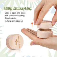 Hpmjz Round baby memorial box with smooth lid for easy storage and access.