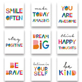 HPNIUB watercolor-words set9 8x10 prints brighten rooms with abstract color.