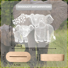 HPYDIY elephant design with carnation-pattern creates vibrant, color-changing ambiance.
