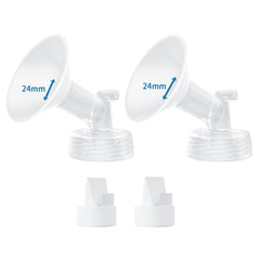 Hranio 24mm flange for comfortable milk collection and Spectra compatibility