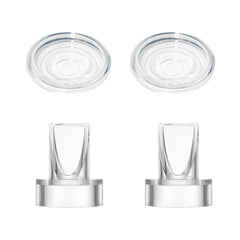 Hranio duckbill valve with milk-flow control for wearable pumps.