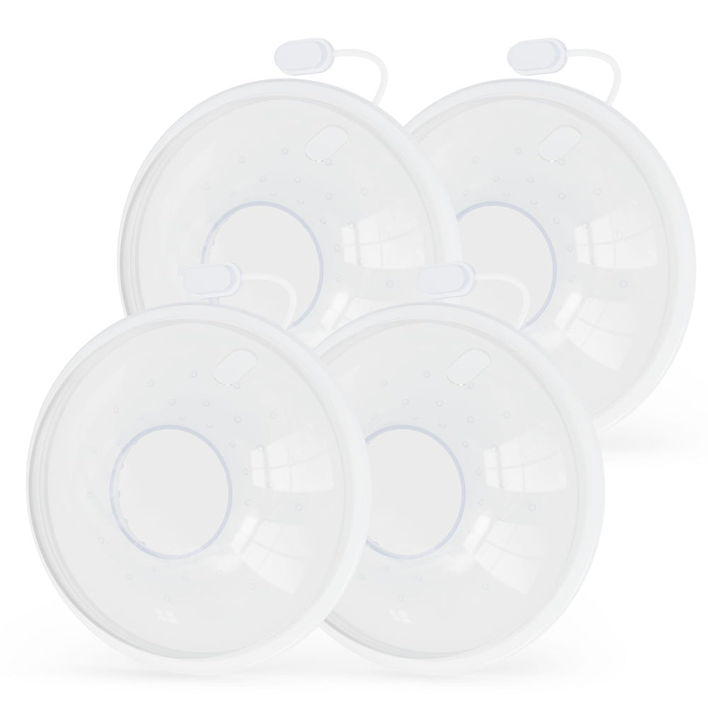 Hranio milk collectors four-pack shown for discreet leak collection during nursing.