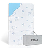 HREVAI Pack and Play Mattress folded in carry bag for travel and storage