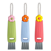 HRXFOZ 3-in-1 cup lid cleaning brush set packaging for versatile kitchen cleaning.