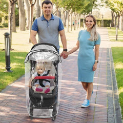 Hrzeem stroller rain cover side vents allow breathable airflow against wind and dust.