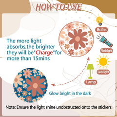 HSDSH daisy wall decals applied on walls show beautiful, reusable decor.