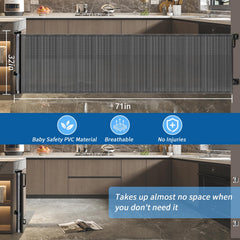 Huafly gate with double safety lock enables one-handed operation.