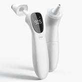 huangirl touchless thermometer forehead reading demonstrates safe non-contact measurement for families.