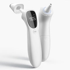 huangirl touchless thermometer forehead reading demonstrates safe non-contact measurement for families.