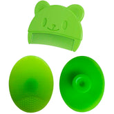 Huayingmei baby bath brush green set for gentle scalp cleansing