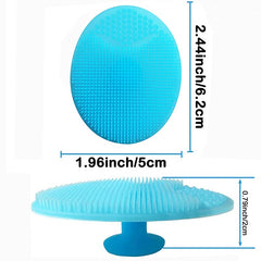 HUAYINGMEI cradle cap brush blue curved design for comfortable detangling