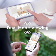 HUBBLE CONNECTED Nursery Pal Cloud Touch non-wifi local monitor ensures private, reliable baby viewing.