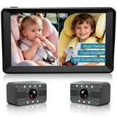 HUBOOK Baby Car Camera 7-inch display for clear in-car viewing of two kids