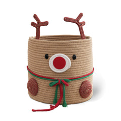Hugabow Christmas Deer Basket folded-flat for easy shipping and compact storage
