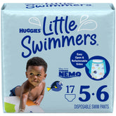 Huggies Little Swimmers 17-count pack for water-time protection.