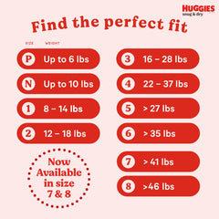 Huggies Snug & Dry newborn diapers with curved stretchy fit for secure protection.