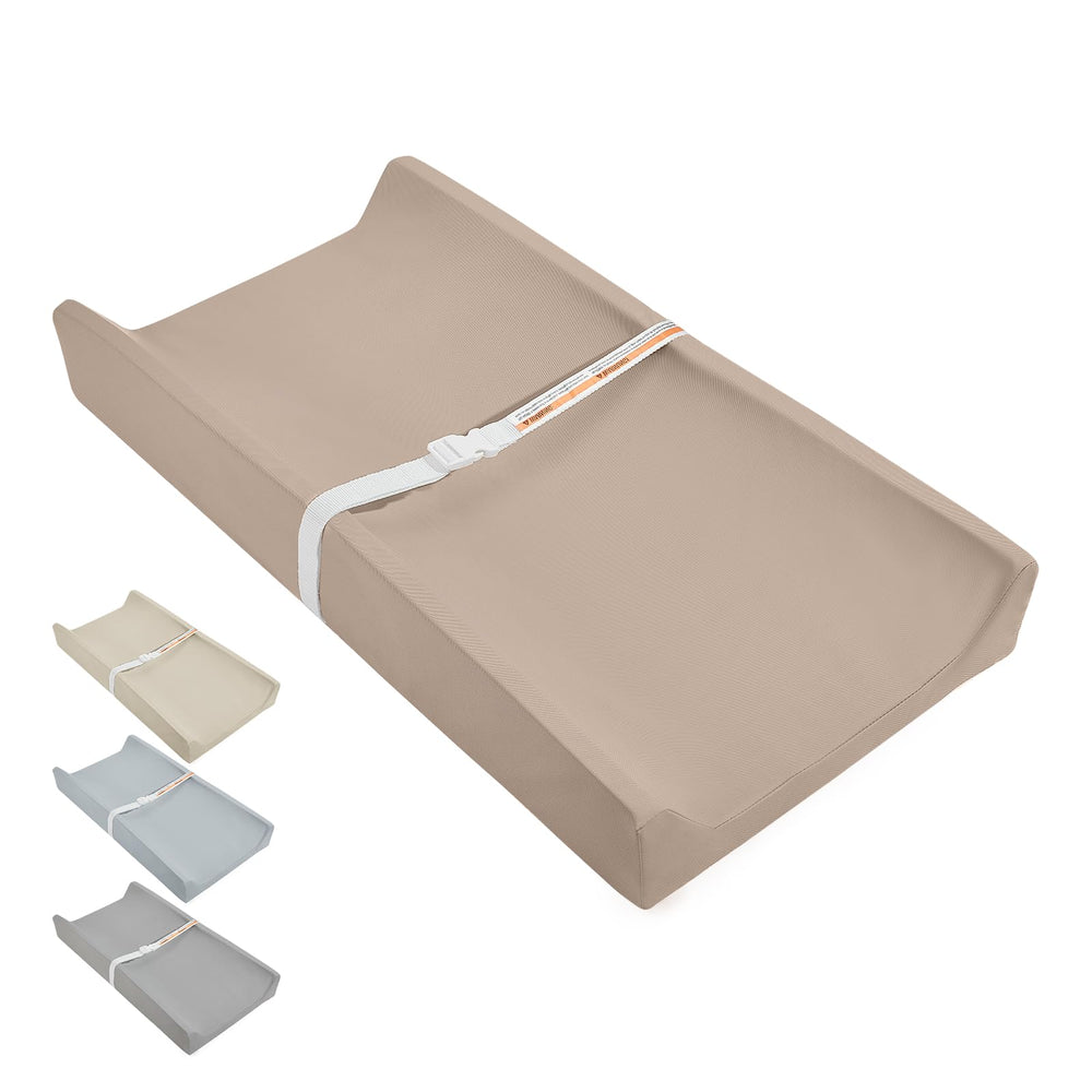 Huggynest baby changing pad folded for travel with compact storage