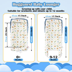 Huggynest adjustable bumper for a snug fit as babies grow.