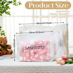 Huhumy hospital bags frosted-clear-material close-up shows easy item identification.