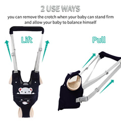 Huifen baby walking harness navy blue soft armpit cushion in use