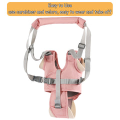 Huifen baby walking harness pink adjustable straps and Velcro enable secure, easy on/off.