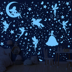 Huimdery glow-stars-unicorn-bedroom-ceiling shows luminous ceiling decor for a magical night sky.