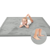 Huloo Sleep baby play mat memory-foam close-up shows soft, supportive tummy-time surface.