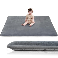 Huloo Sleep baby play mat with 1.3-inch Elasti-Foam cushions tummy time sessions