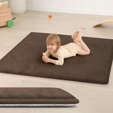 Huloo Sleep baby play mat foam-core close-up showing cushioning for tummy time.