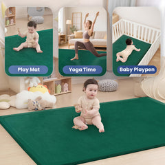 Huloo Sleep non-slip backing keeps the mat in place on hardwood floors.