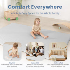 Huloo Sleep Baby Play Mat non-slip backing for secure playtime on any floor