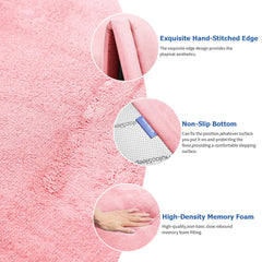 Huloo Sleep pink mat folded for storage, convenient and space-saving.