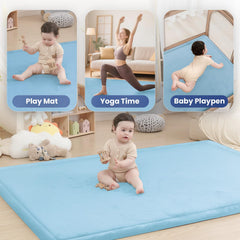 Huloo Sleep baby play mat great for tummy time and rolling fun.