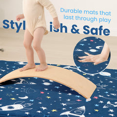 Huloo Sleep cushioned foam close-up showing plush comfort during crawls