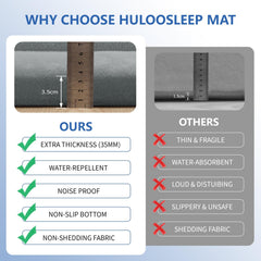 Huloo Sleep non-slip bottom keeps mats in place during play.