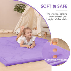 Huloo Sleep non-slip mat keeps floors protected during active play.