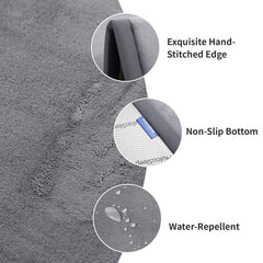 Huloo Sleep tatami-style dark grey close-up highlighting plush memory foam cushioning.
