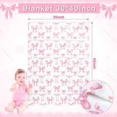 HunnmingRe pink bow crib sheet highlights secure elastic fit for standard cribs
