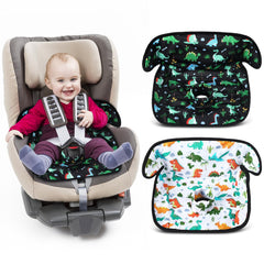HunnmingRe dinosaur car seat protector 2-pack with spill protection.