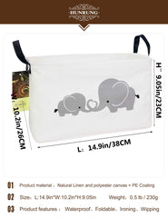 hunrung elephant storage basket collapsible for compact storage when not in use.