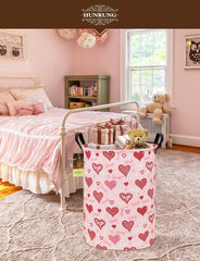 HUNRUNG collapsible storage image highlights space-saving, flat-fold when not in use.