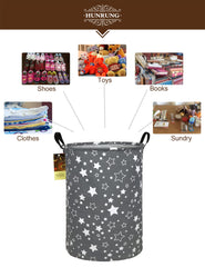HUNRUNG storage bin with handles promotes portable organization across rooms.