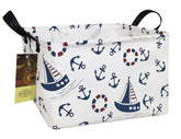 HUNRUNG rectangle storage basket blue anchor front view keeps toys organized for easy access