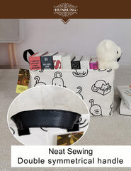 HUNRUNG rectangle storage basket collapsible design simplifies seasonal storage.