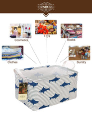 HUNRUNG basket collapses flat for space-saving storage when not in use.